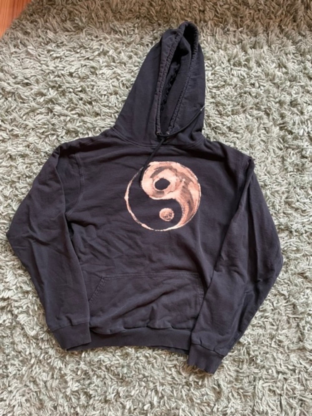 Hand bleach painted hoodie